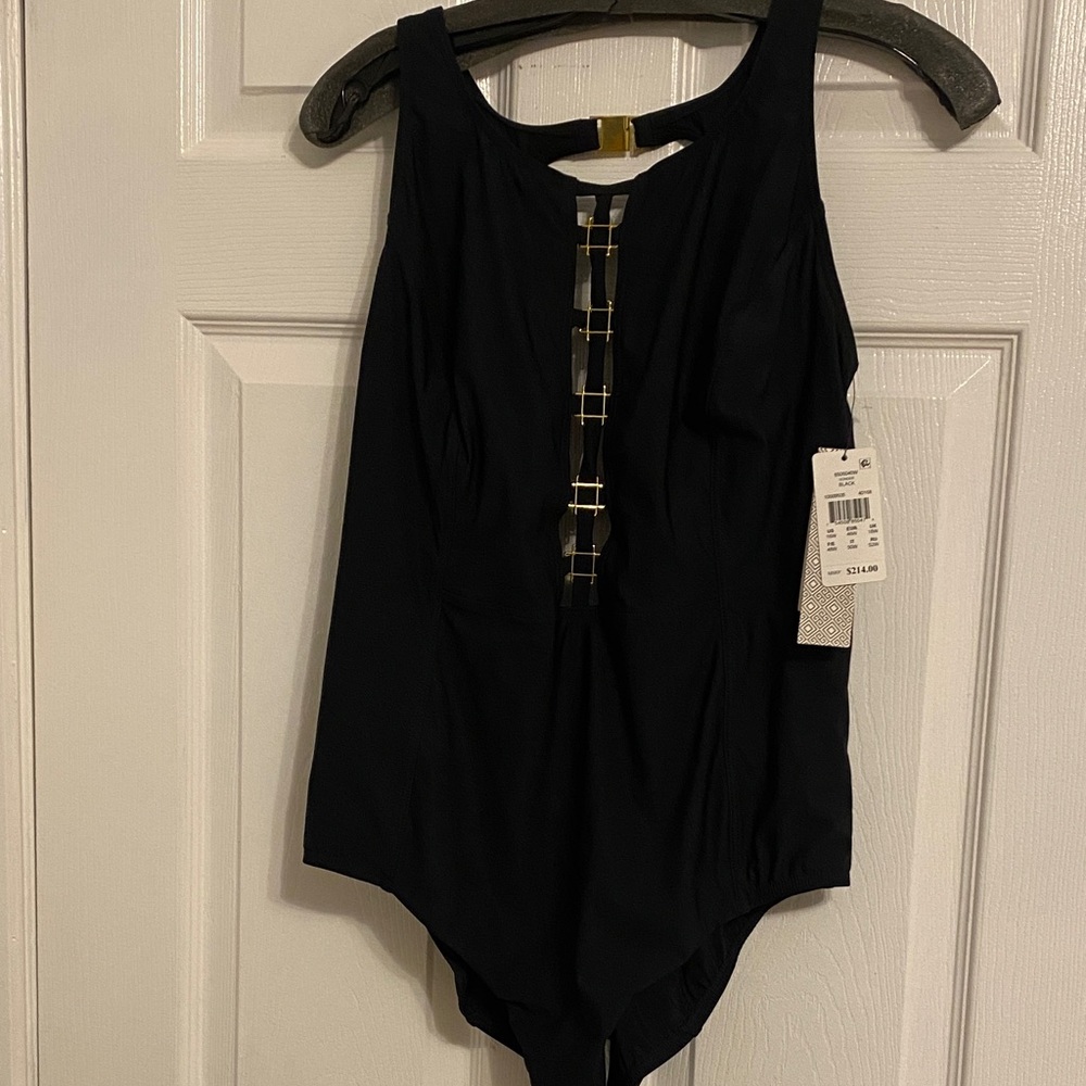 Elegant Black One-Piece Swimsuit